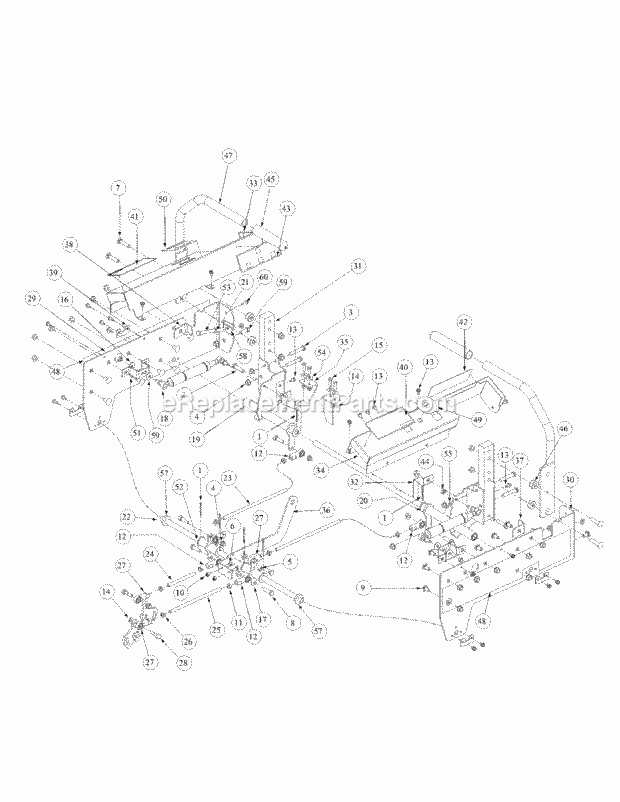 Control Assembly Diagram and Parts List for M48-KHS 53AB5B5M750 Cub Cadet Sprayer